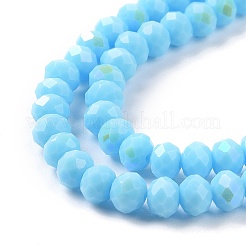 Chapelets de perles en verre opaque de couleur unie&nbsp;EGLA-A034-P1mm-L11