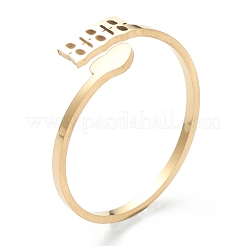 Anillos de acero inoxidable con revestimiento iónico (IP) 201&nbsp;RJEW-M136-01F-G