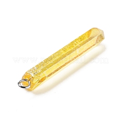 Galvanisierte natürliche Quarzanhänger&nbsp;G-P315-B01-09P