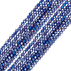 10 нити гальванизированных стеклянных бусин для выпечки&nbsp;GLAA-BW0001-01