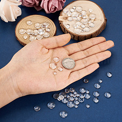 80шт 4 размера прозрачные стеклянные кабошоны&nbsp;X1-GGLA-ZZ0001-03