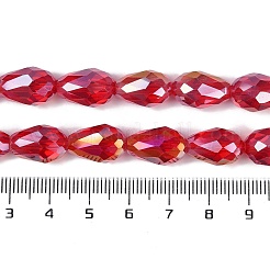 Прозрачные стеклянные бусины гальваническим пряди&nbsp;EGLA-N013-T4mm-B12