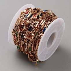 Латунь горный хрусталь цепь чашки&nbsp;CHC-TAC0003-06KCG