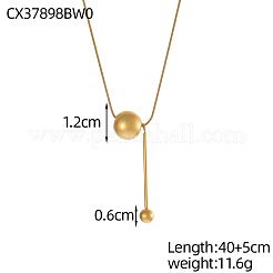 Colliers à pendentif rond en acier inoxydable 304&nbsp;NJEW-OY002-56G