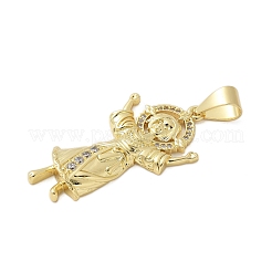 Ottone micro spianare pendenti zirconi&nbsp;KK-P293-26C-G