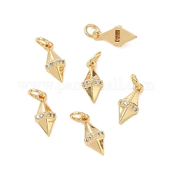 Pendentifs en laiton Shegrace avec micro-pavé de zircone cubique transparente&nbsp;XGRQ3D851-485G
