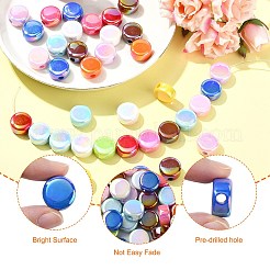 100 Stück UV-beschichtete undurchsichtige Acrylperlen&nbsp;SACR-CJ0001-81