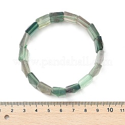 Stretch-Armbänder aus quadratischen Naturfluoritperlen für Damen und Herren&nbsp;BJEW-C097-06L