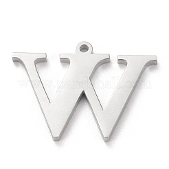 Pendentif lettre en acier inoxydable 304 résistant au ternissement&nbsp;STAS-J028-01W