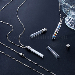 DIY-Sets zur Herstellung von Halskettenanhängern aus Edelstahl 304 und Glasflaschen&nbsp;DIY-HS0001-51P