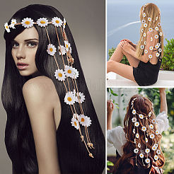 Ткань подсолнух хиппи повязка на голову цветочная корона&nbsp;OHAR-WH0011-12D