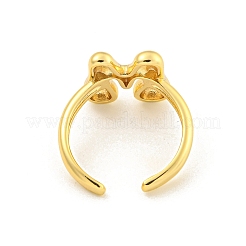 Anelli per polsini aperti con lettera in ottone da donna&nbsp;RJEW-G313-01M-G