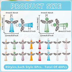 48 pendentif en verre de 8 styles.&nbsp;PALLOY-GO00055