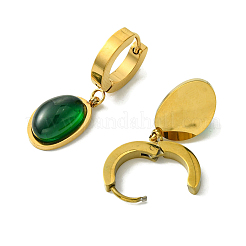 Серьги-кольца из нержавеющей стали 304 с ионным покрытием (IP)&nbsp;EJEW-R163-01G