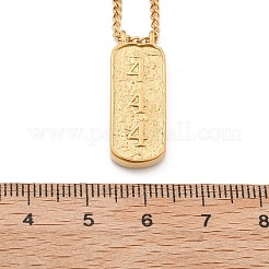 Ожерелья с прямоугольными подвесками из нержавеющей стали 304&nbsp;NJEW-D300-01G-04