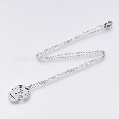 Colliers pendentifs en acier inoxydable 201 anti-ternissement&nbsp;NJEW-T009-JN134-40