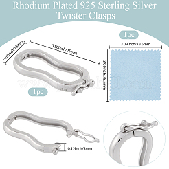 1 шт. 925 застежки-крутилки из стерлингового серебра&nbsp;STER-BBC0008-83