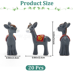 Eselfiguren aus Harz&nbsp;DJEW-WH0009-33