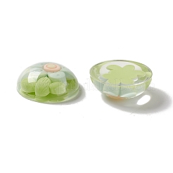 Кабошоны из прозрачной цветочной смолы&nbsp;RESI-G034-B04