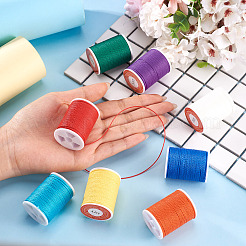 8 rollo de cordón de poliéster encerado redondo de 8 colores&nbsp;YC-TA0001-26