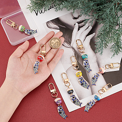 1 комплект фарфоровых подвесок в виде кошки на удачу&nbsp;KEYC-PH0001-87