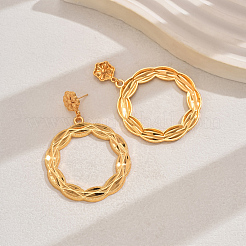 Преувеличенные текстурированные серьги-гвоздики из сплава с подвесками&nbsp;MG7106