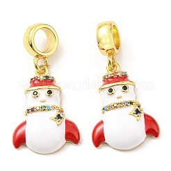 Подвески из настоящей 18-каратной позолоченной латуни с микропаве и кубическим цирконием&nbsp;KK-M247-29G