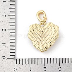 Messing Emaille Micro Pave Zirkonia Anhänger&nbsp;KK-U043-11G-01