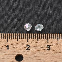 Экологичные прозрачные акриловые бусины с биоконусом ab с цветным покрытием&nbsp;X-TACR-A003-4mm-22