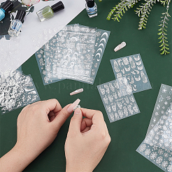 12 шт. 12 стиля ПВХ наклейки для ногтей&nbsp;MRMJ-PH0002-91