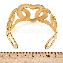Bracelets manchettes creux en acier inoxydable 304 pour femmes&nbsp;BJEW-P370-04G