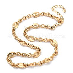 Овальные латунные цепочки для женщин&nbsp;NJEW-F329-01G