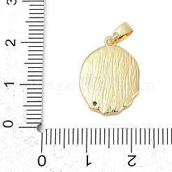 Ottone micro spianare pendenti zirconi&nbsp;KK-U068-10G-02