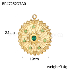 Подвески из нержавеющей стали 304 с микропаве из кубического циркония&nbsp;STAS-OY007-48G
