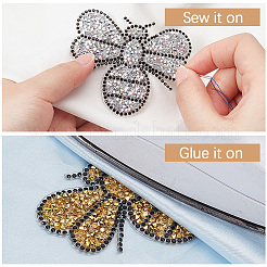 8 toppa da cucire/stirare con strass di 4 colori&nbsp;DIY-GF0014-04
