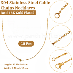 20 collar de cadena de cable de acero inoxidable 304 de 1.5 mm&nbsp;MAK-BM0001-06G