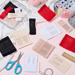 15 шт. 15 стиля 2 ряда x 2/3/4 крючка полиэстеровый удлинитель бюстгальтера для нижнего белья&nbsp;DIY-BC0012-41