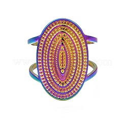 Овальное манжетное кольцо из нержавеющей стали 304&nbsp;RJEW-N038-050