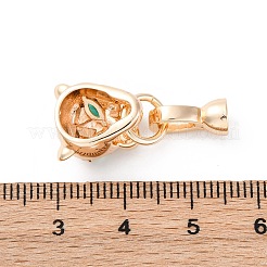 Латунные зеленые стеклянные колышки-скобы&nbsp;KK-D360-26G