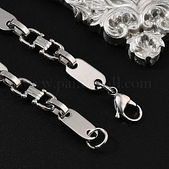 304 Edelstahl ovale Gliederkettenarmbänder für Damen und Herren&nbsp;LS-BJEW-A033-04P