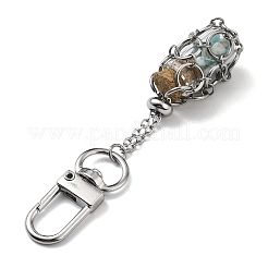 Чакра натуральный драгоценный камень в стеклянной бутылке желаний подвеска украшение&nbsp;HJEW-JM03138-02