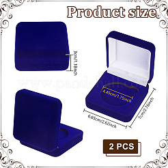 Caja portamonedas de plástico ABS y terciopelo&nbsp;CON-WH0089-299B