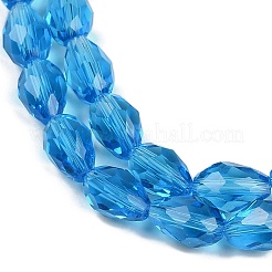 Fili di perle di vetro di giada imitazione trasparente&nbsp;GLAA-N005-T6mm-D17