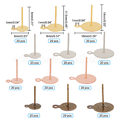 Латунь сеттинги серьга&nbsp;KK-PH0035-72