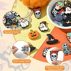 20 Stück 10 Stile Halloween Themen Lebensmittelqualität umweltfreundliche Silikon Fokalperlen&nbsp;SIL-CJ0001-71