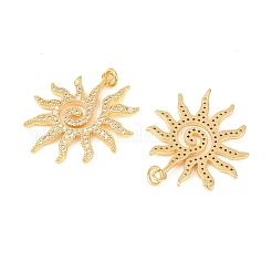 Pendenti in zirconi cubici trasparenti in micro pavè di ottone&nbsp;KK-C166-02G