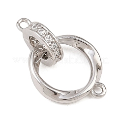 Звенья из латунного микропрозрачного кубического циркония с витыми кольцами&nbsp;KK-G544-45P