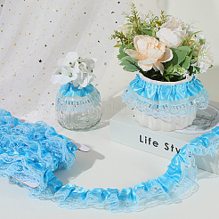 5 м двойной полиэстеровой кружевной отделки для пришивания украшений&nbsp;OCOR-CY0001-63D