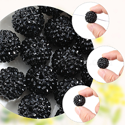 40 шт. бусины из смолы со стразами&nbsp;RESI-SC0005-81A