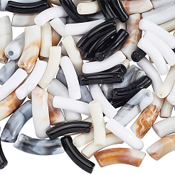 100шт 5 стиля непрозрачные акриловые бусины&nbsp;MACR-SP0001-83A